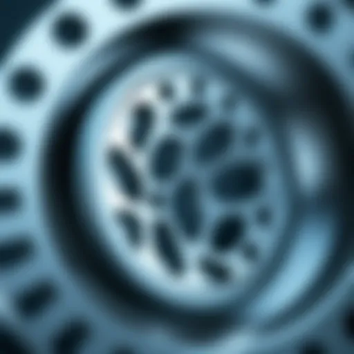 Intricate Design of 3D Printed Titanium Close-up view of a 3D printed titanium component showcasing its intricate design