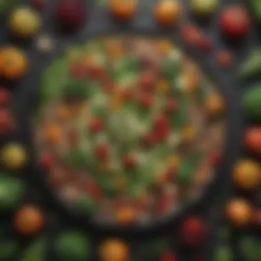 Nutritional components of a plant-based diet represented graphically