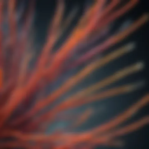 Illustration depicting actin filaments in a cellular context