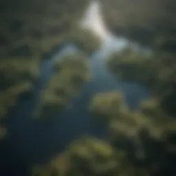Aerial view of Uganda's water sources