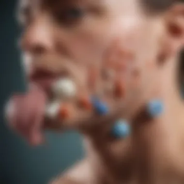 Mechanisms of Action of Skin Antibiotics Diagram illustrating the mechanisms of action of skin antibiotics