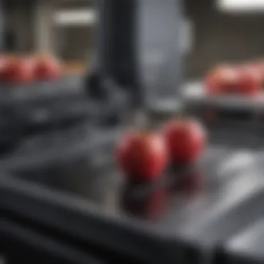 State-of-the-Art Equipment in Apple Scanning High-tech apple scanning equipment analyzing fruit