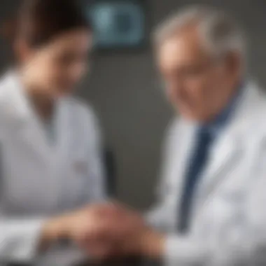 Consultation on Atrial Fibrillation Management Elderly patient consultation with cardiologist