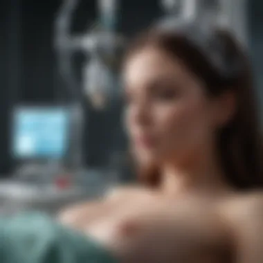 Innovative Automated Anesthesia Technology Futuristic automated anesthesia system in a surgical environment