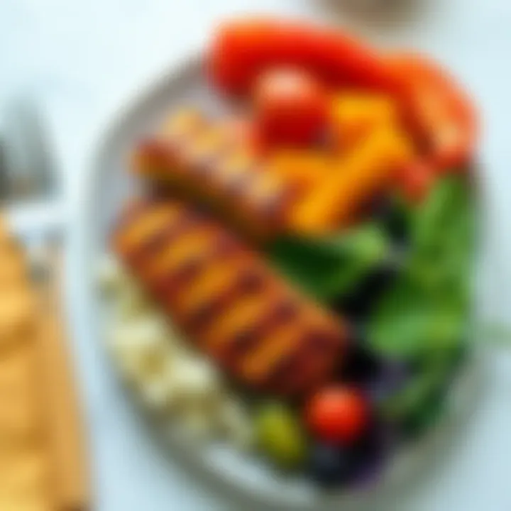 Balanced Meal Planning with Low-Potassium Proteins A well-planned meal plate featuring low-potassium protein items alongside colorful vegetables.