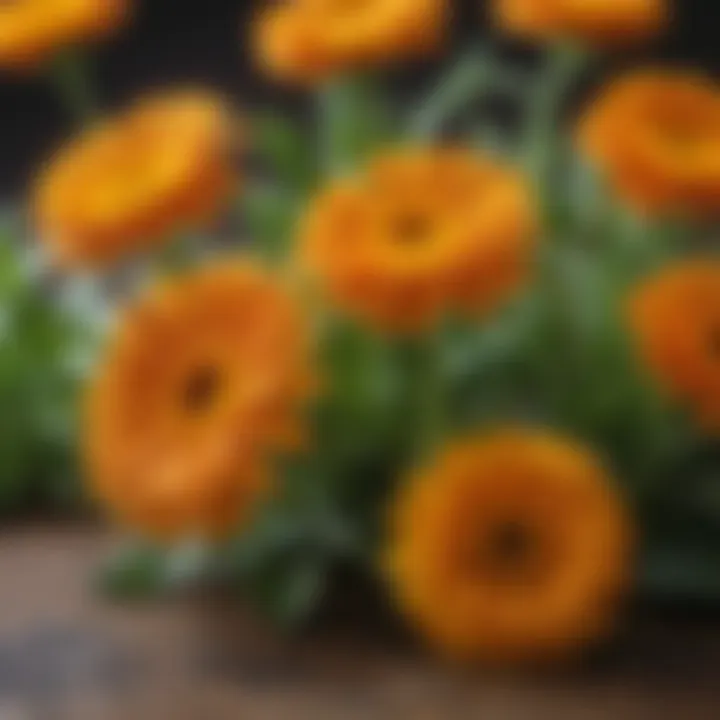 Close-up of calendula flowers known for skin benefits