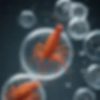 Researching Biochemical Mechanisms of Shrimp Bubbles Laboratory research on biochemical processes of shrimp bubbles