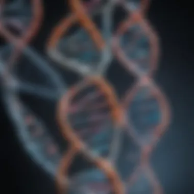 DNA and Genetic Coding Visual representation of DNA's role in genetic coding