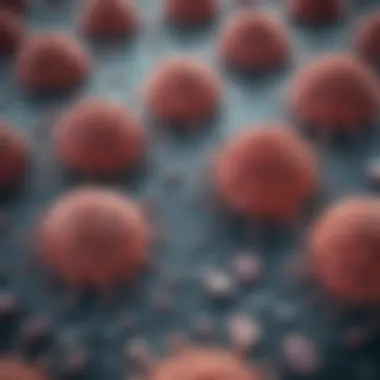 Liver Cancer Cells Microscopic View Abstract representation of liver cancer cells under a microscope