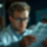 A focused individual analyzing grant requirements