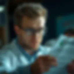 A focused individual analyzing grant requirements