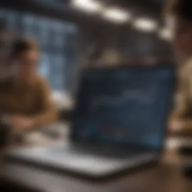 The Role of Data in News Creation A journalist analyzing data on a laptop