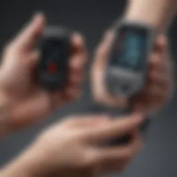 Comparison chart of finger blood pressure monitors and traditional devices