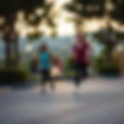 A serene outdoor environment encouraging physical activity for individuals with obesity.