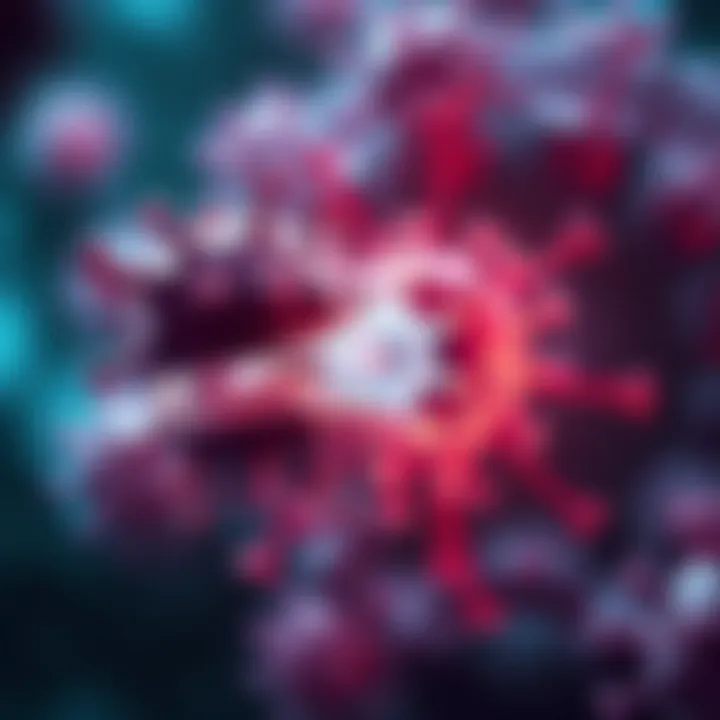 Diagram illustrating the mechanism of CAR T-cell therapy interaction with cancer cells