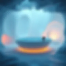 A serene ice bath environment showcasing a tranquil setting