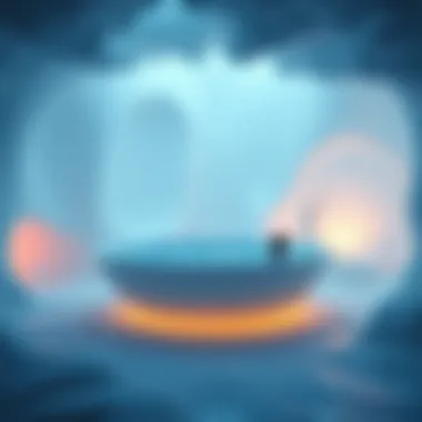 A serene ice bath environment showcasing a tranquil setting