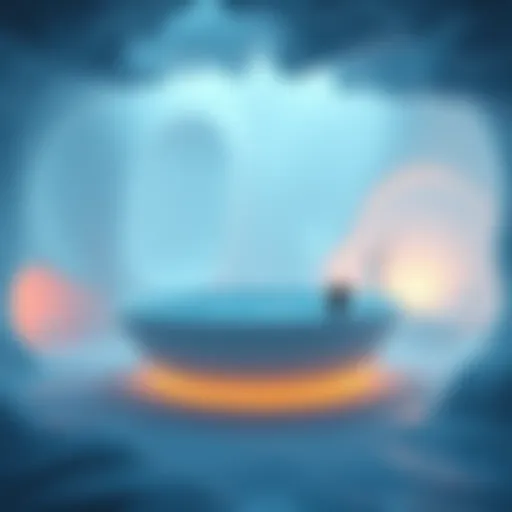 A serene ice bath environment showcasing a tranquil setting