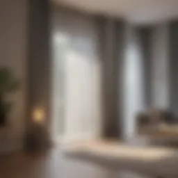 Showcasing a beautifully designed mosquito curtain in a modern living space.