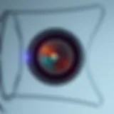 Diagram illustrating optical lens principles