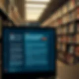 A visual representation of a digital library interface showcasing academic articles.