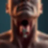 An anatomical illustration depicting the throat and airway