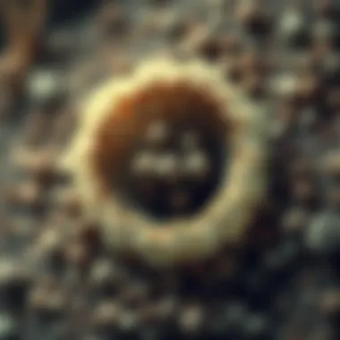 Microscopic Structure of Compact Soil Microscopic view showing soil particles in a compact layer