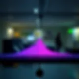 Visual representation of far ultraviolet radiation spectrum