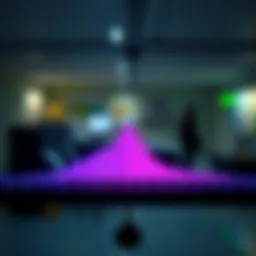 Visual representation of far ultraviolet radiation spectrum