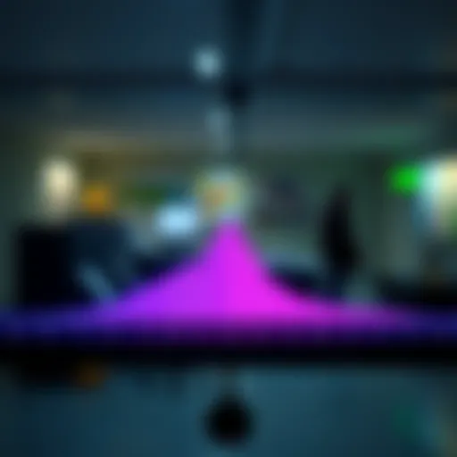 Visual representation of far ultraviolet radiation spectrum