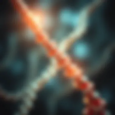 Genetic Structure and Mutations A detailed illustration of the genetic structure highlighting mutations