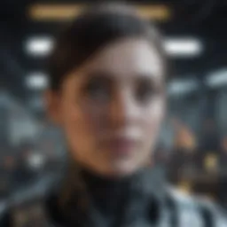 An abstract representation of job displacement due to AI technologies.