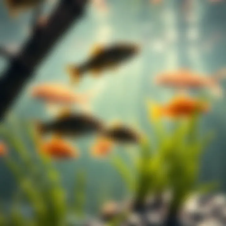 Nature scene with fish in a healthy environment