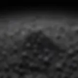 A close-up view of humic acid granules showcasing their texture and structure.