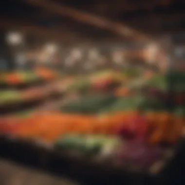 Seasonal vegetables displayed in a market, illustrating the concept of seasonal eating.