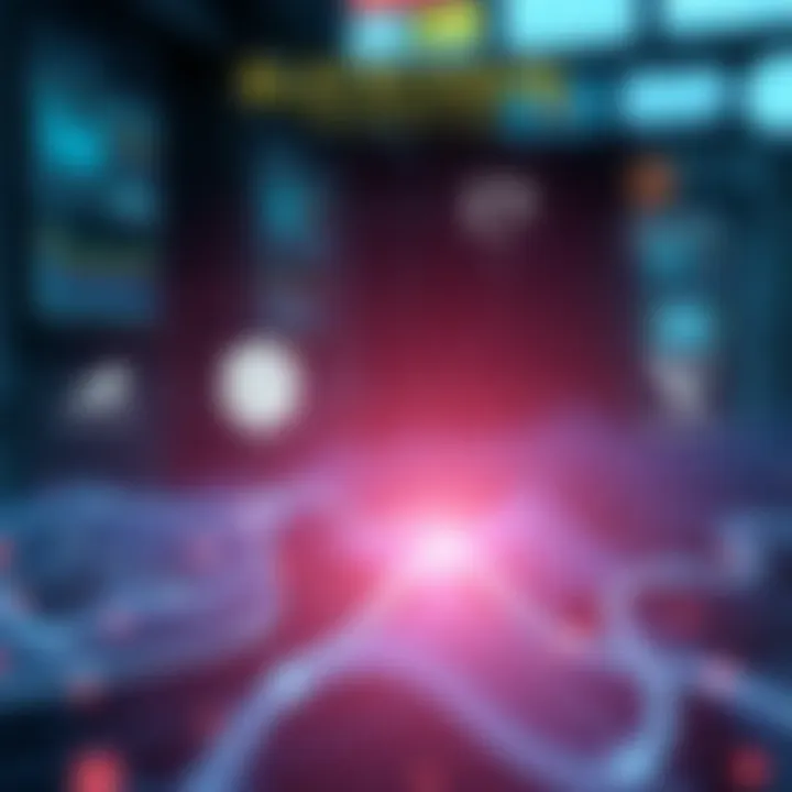 Infographic showcasing blockchain applications in various sectors like healthcare and finance