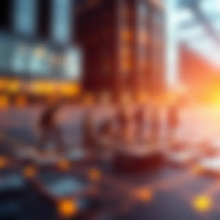 A visual metaphor depicting the evolution of blockchain from cryptocurrency to diverse applications