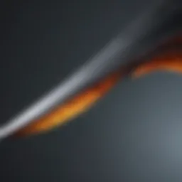 Detailed view of a tail wing structure showcasing its components