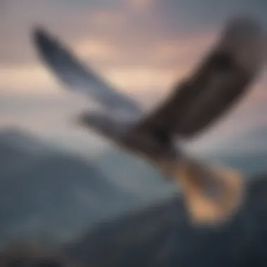 The Art of Flight: Distinctive Wing Structures An unusual bird in flight, illustrating its distinctive wing structure and aerodynamic features.