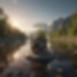 A serene landscape representing mindfulness and tranquility