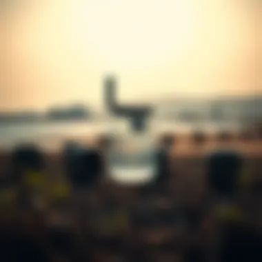 Visual representation of water scarcity issues being addressed by technology