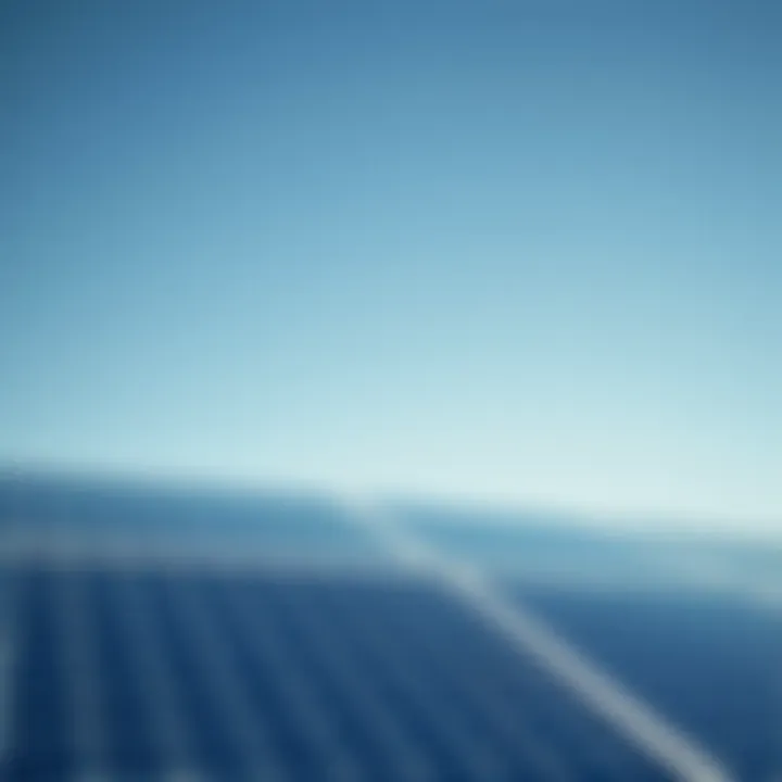 Harnessing Solar Energy for Zero Carbon Solutions A solar farm harnessing renewable energy under a clear blue sky
