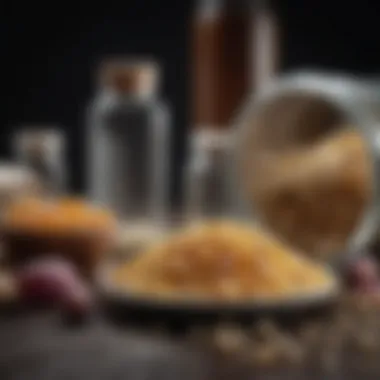 Natural Ingredients for Fermentation An arrangement of natural ingredients commonly used in fermentation for cosmetics.