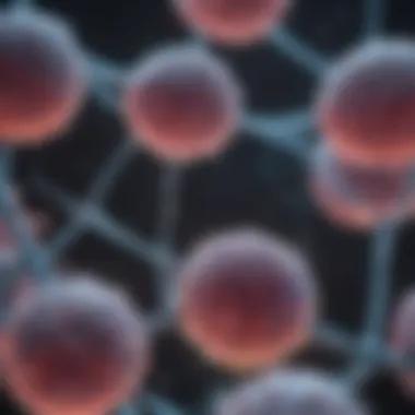 CRISPR Technology in Action Microscopic view of genetically modified cells showcasing CRISPR technology