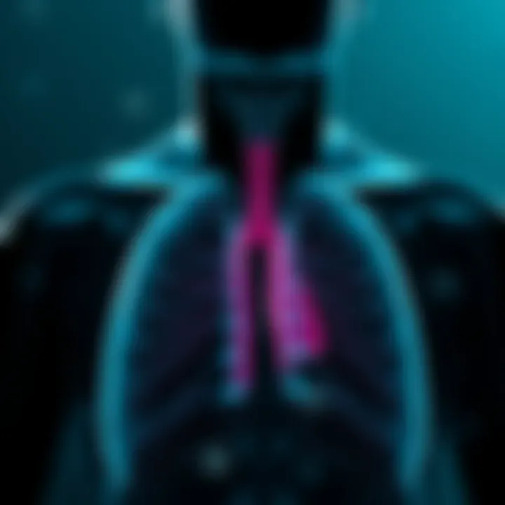 Illustration of respiratory mechanics affected by hemidiaphragm paralysis