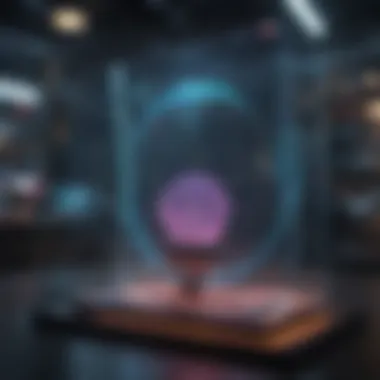 Holographic Display Technology Concept Conceptual representation of holographic display technology
