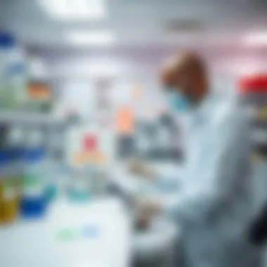 Laboratory setting with Hyclone PBS in use