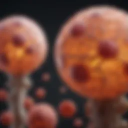 Illustration depicting the cellular differences between lymphoma and leukemia
