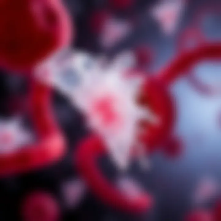 Sickle Cell Crystals and Their Impact on Pain Visual representation of sickle cell crystals affecting blood flow.