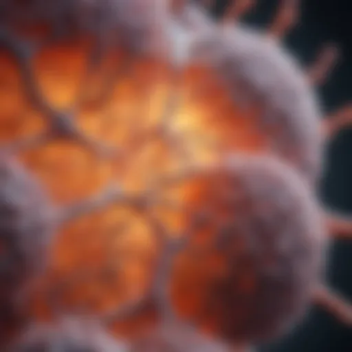 A detailed diagram illustrating the cellular structure associated with megakaryoblastic leukemia.